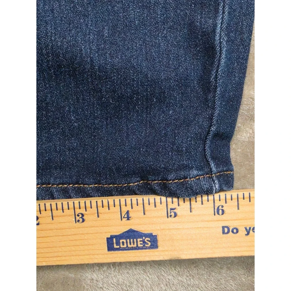 MBX Mens Athletic Fit Dark Wash Denim Jeans Blue W36 L32 Whiskered Stretch